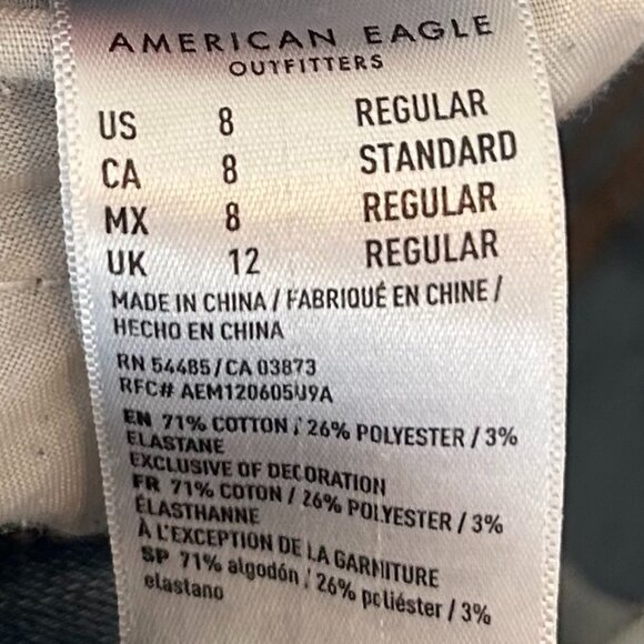 American Eagle Distressed Super High-Rise Jeggings Crop - Picture 6 of 8